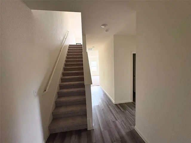 a empty closet with white paint