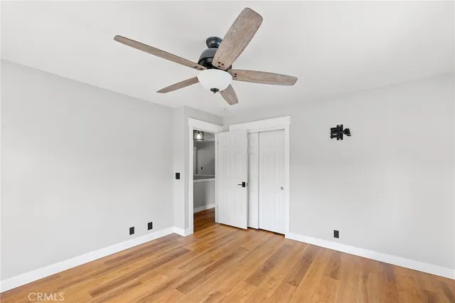 a view of a hallway with washer and dryer