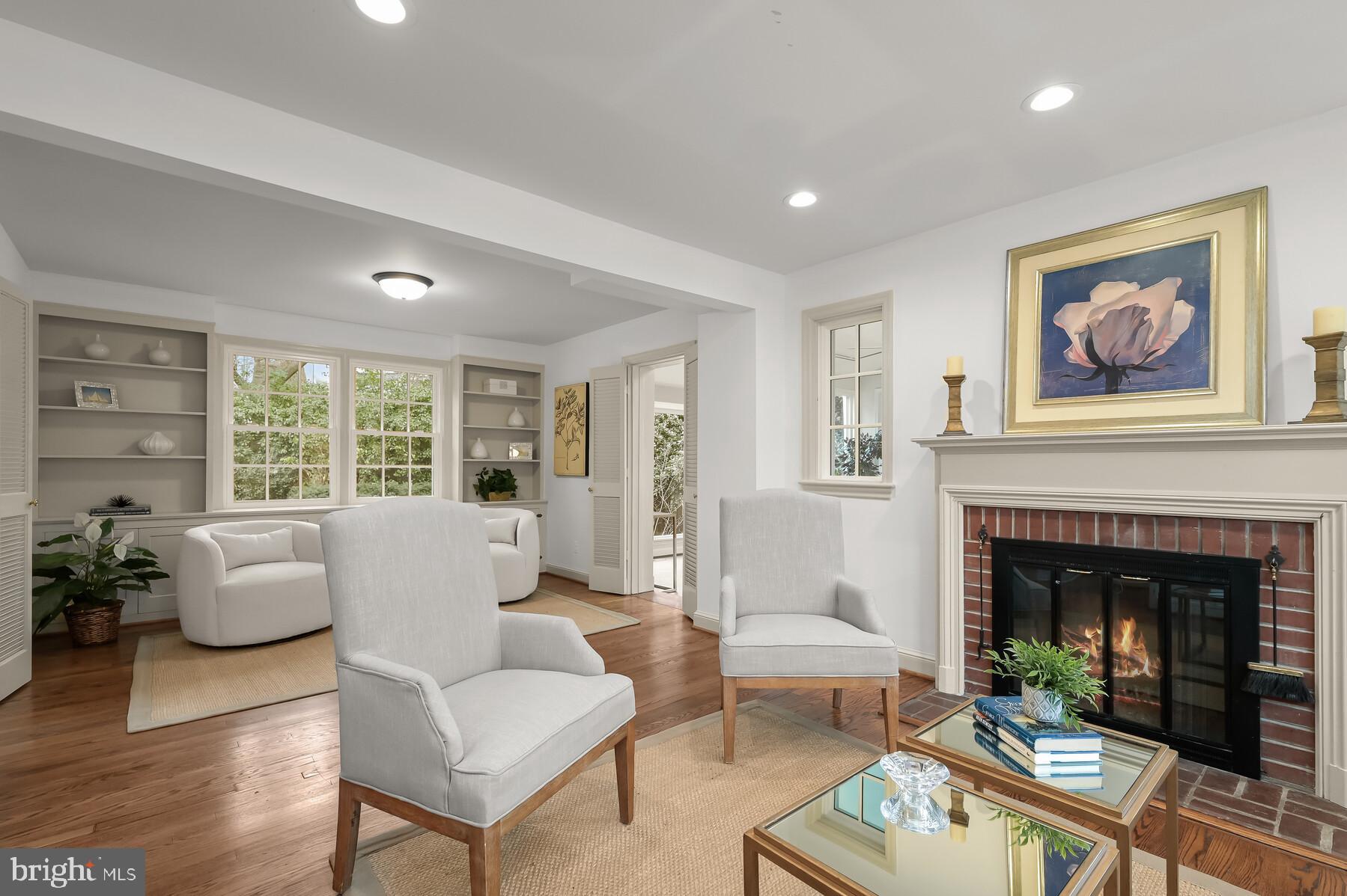 6002 Gloster Road Bethesda, MD 20816 - Photo 10 of 45 Living Room with Fireplace