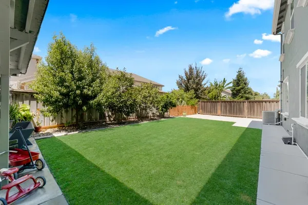 a view of a back yard of the house