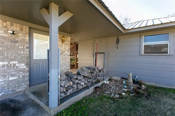 a house view with a seating space