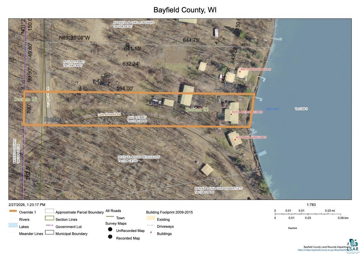 6030 Lake Ahmeek Road Hughes, WI 54847 - Photo 23 of 24 Aerial photo