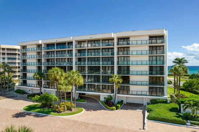 a view of a garden with a building in the background