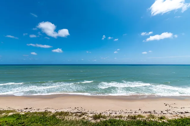 a view of an ocean and beach