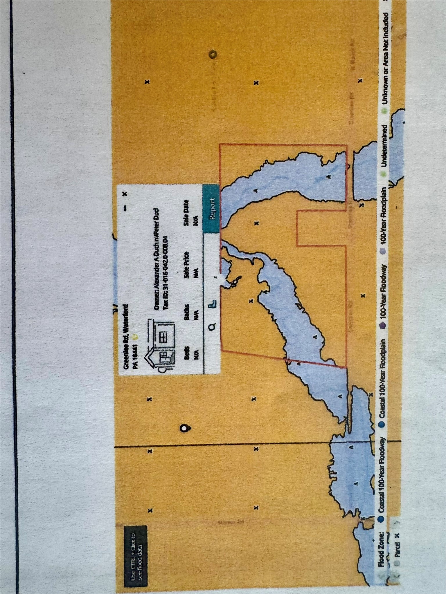 Flood zone map