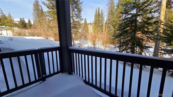 a view of balcony from window