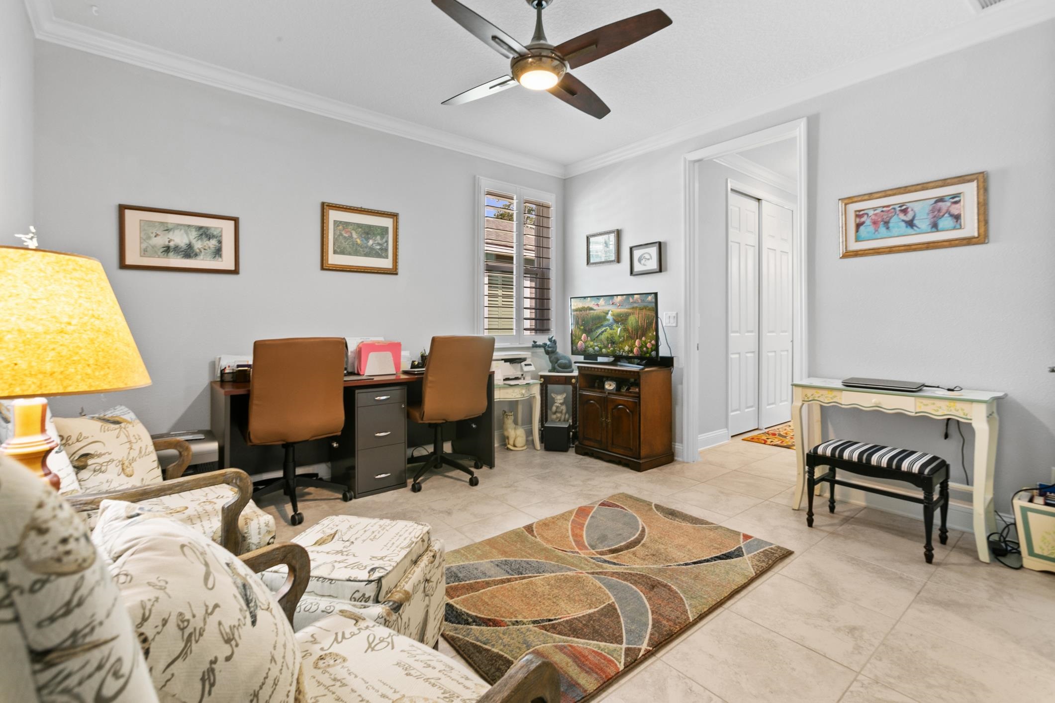 106 Key Grass Court St. Johns, FL 32259 - Photo 15 of 98 a view of a workspace with furniture and a window