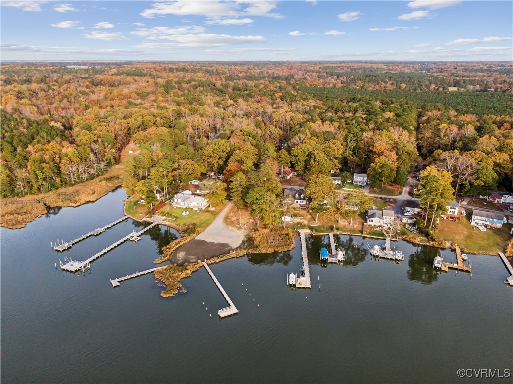 1121 Coachpoint Road Hartfield, VA 23071 - Photo 38 of 46 Aerial view featuring a water view