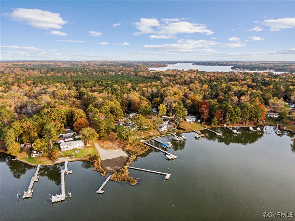1121 Coachpoint Road Hartfield, VA 23071 - Photo 39 of 46 Drone / aerial view with a water view