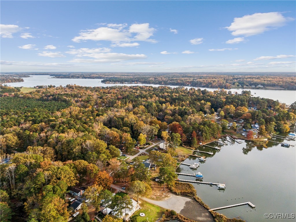 1121 Coachpoint Road Hartfield, VA 23071 - Photo 40 of 46 Drone / aerial view featuring a water view