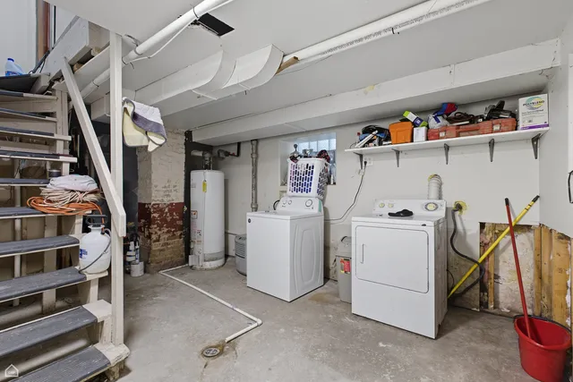 a view of storage and utility room with racks