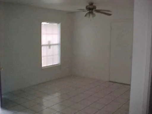 an empty room with a window