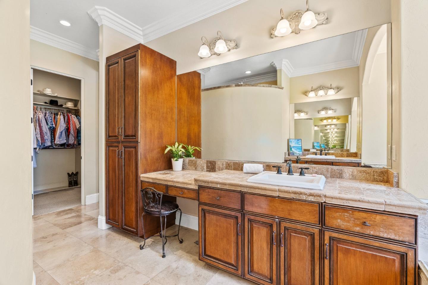432 River Road Salinas, CA 93908 - Photo 35 of 64 a bathroom with a sink double vanity and a mirror