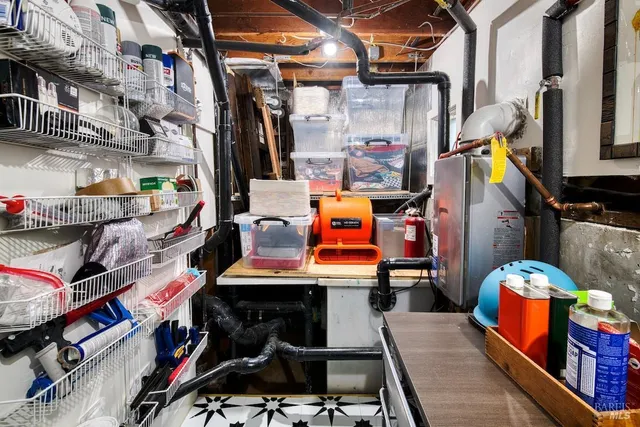 a view of storage and utility room