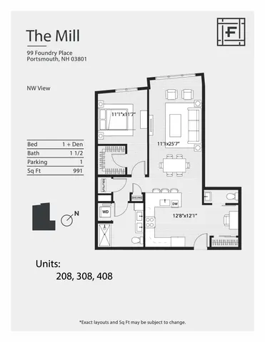 $835,000 | 99 Foundry Place, Unit 408, Portsmouth, NH 03801