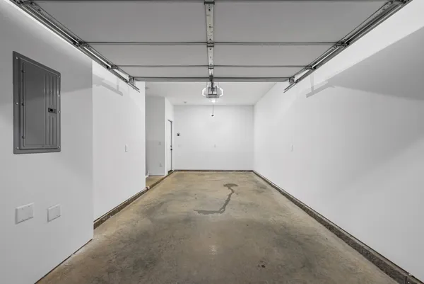 a view of a garage