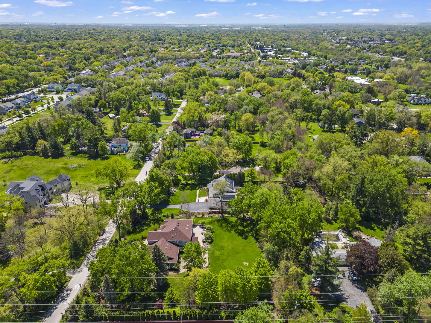 8S452 Bell Drive Naperville, IL 60565 - Photo 56 of 64 an aerial view of residential houses with outdoor space and trees