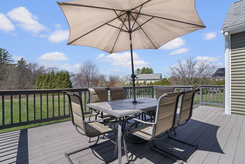 18 Ridgewood Street Ashland, MA 01721 - Photo 34 of 40 a view of balcony with furniture and umbrella