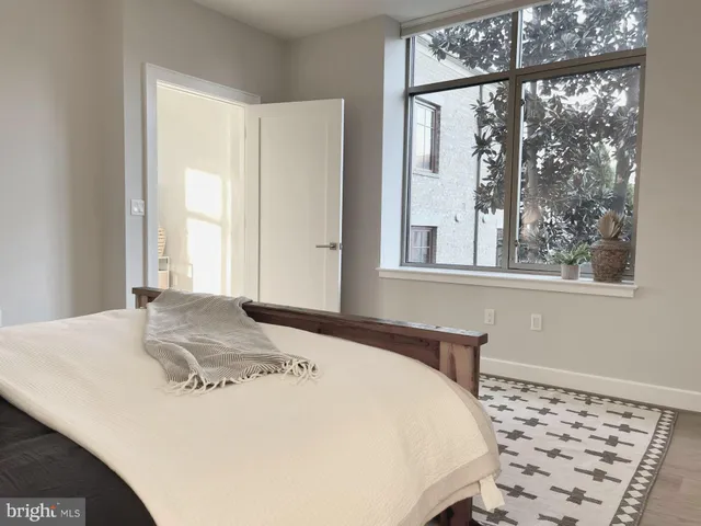 a view of a hallway with closet