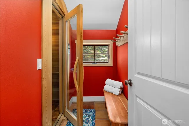 view of an entryway with workspace