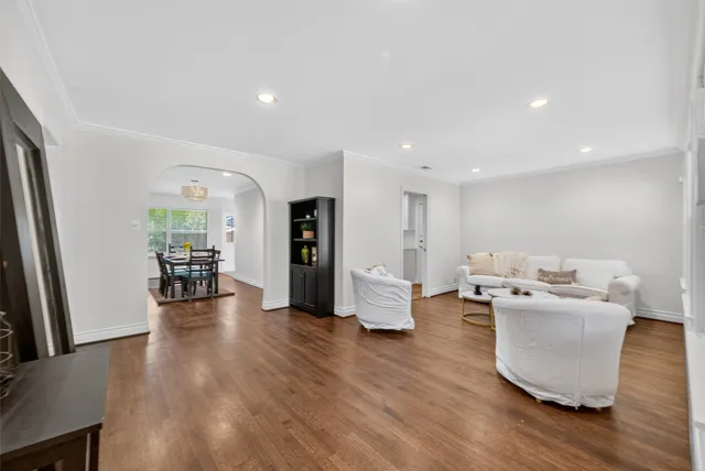 a view of outdoor space with deck and yard