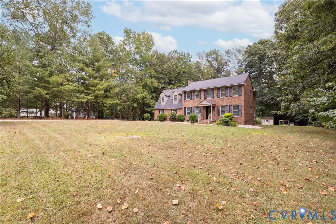 4201 Hunters Ridge Drive Moseley, VA 23120 - Photo 3 of 39 Colonial inspired home with a chimney, brick sidin