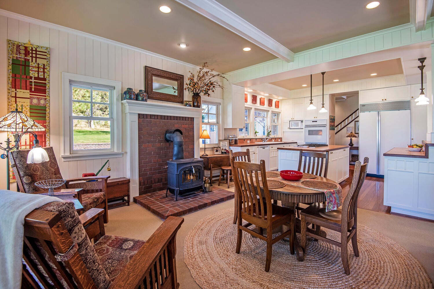 69950 Cowboy Jones Road Sisters, OR 97759 - Photo 17 of 57 Informal Dining with Wood Stove, Right Off of Kitchen