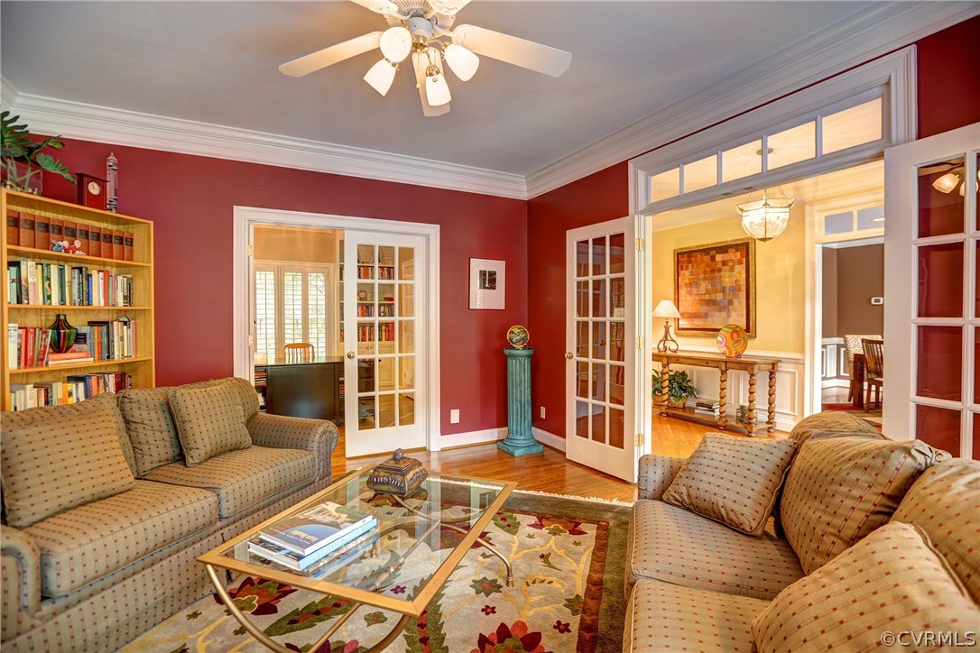 14412 Lander Road Midlothian, VA 23113 - Photo 8 of 50 Another view of the Living Room with French Doors
