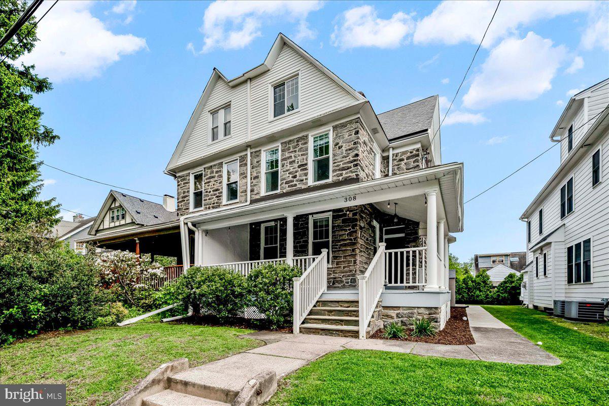308 Chestnut Avenue Narberth, PA 19072 - Photo 1 of 66 front view of a house with a yard