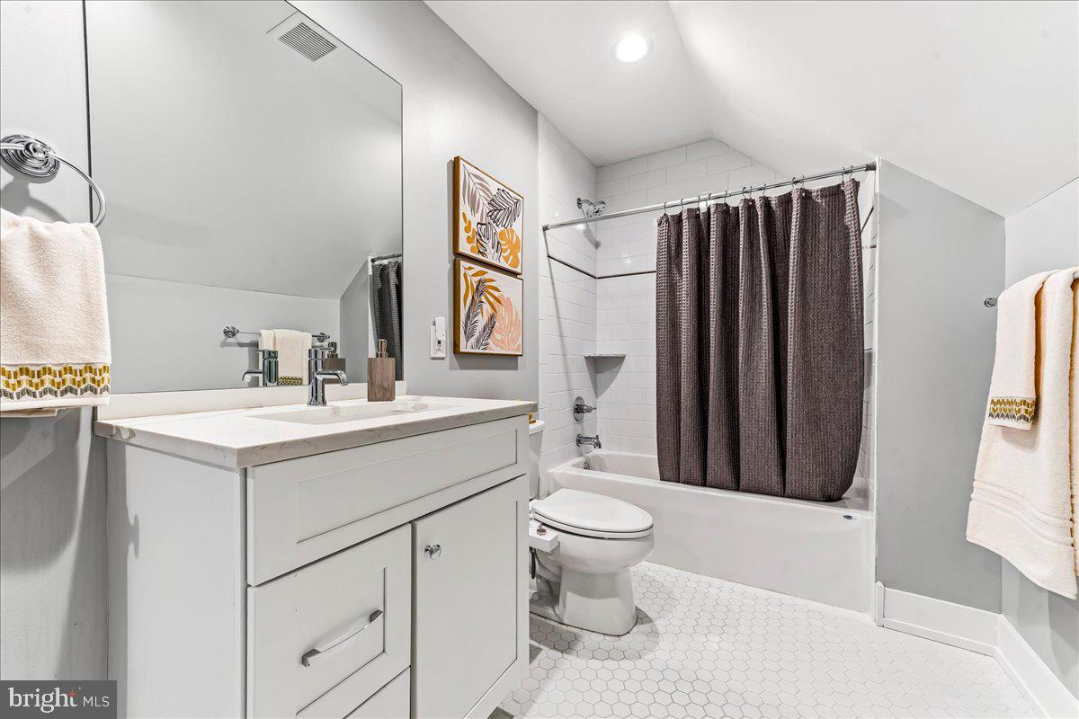 308 Chestnut Avenue Narberth, PA 19072 - Photo 42 of 66 a bathroom with a sink toilet a mirror and shower