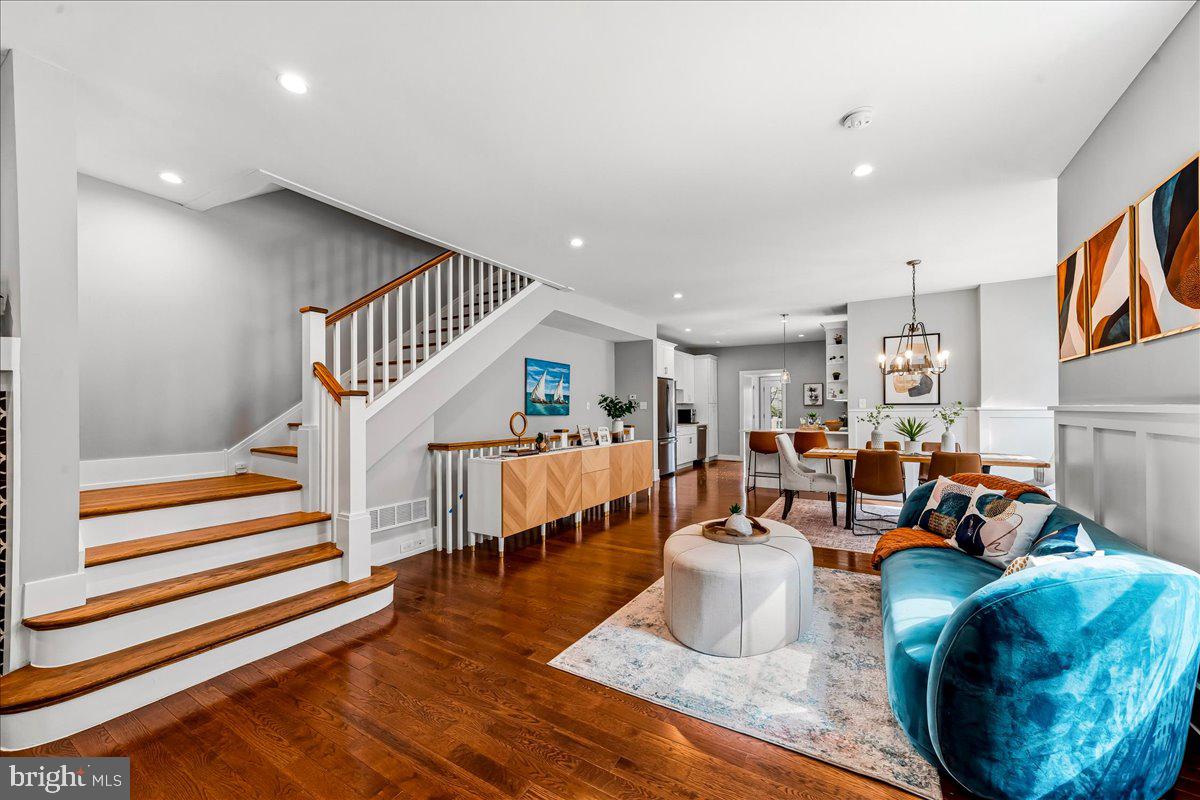 308 Chestnut Avenue Narberth, PA 19072 - Photo 5 of 66 a living room with lots of furniture and a wooden floor
