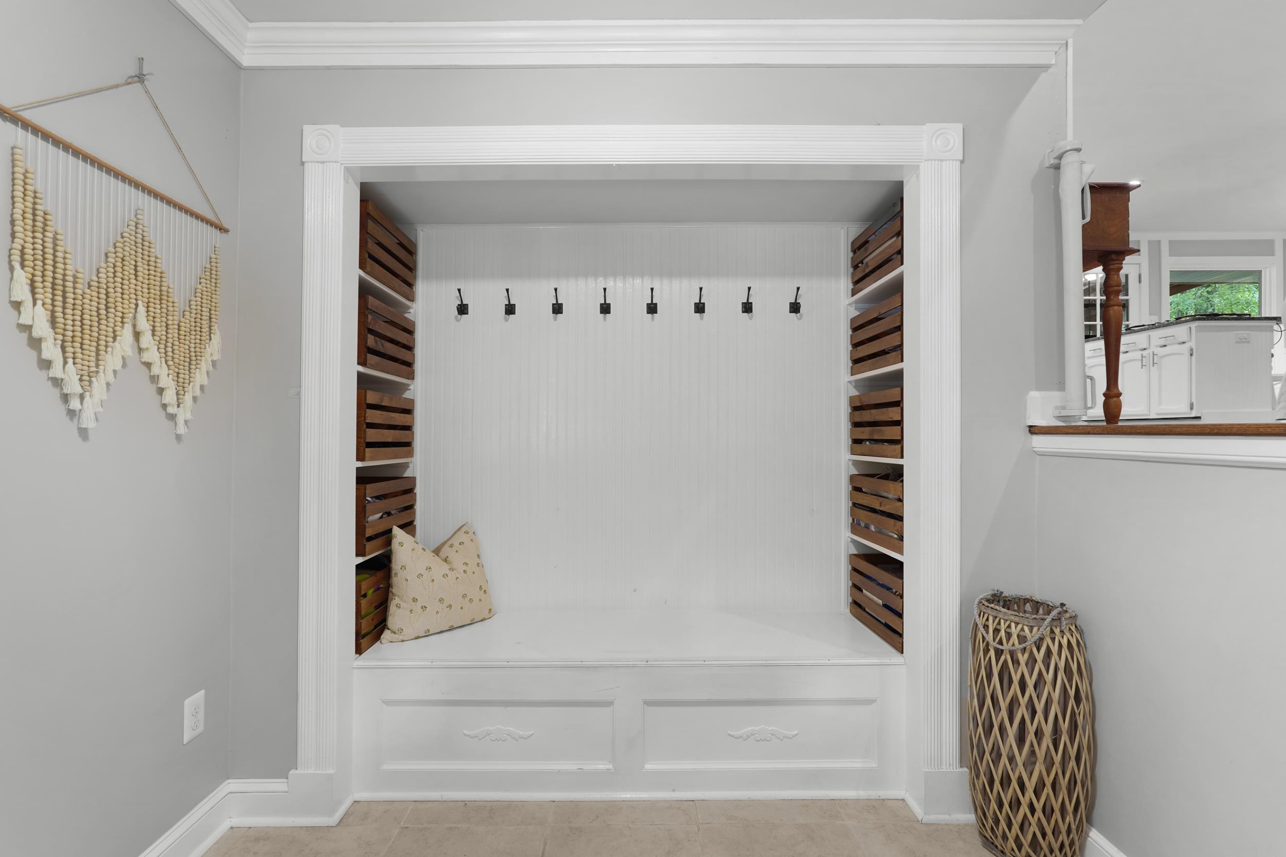 55 Blueberry Road Eads, TN 38028 - Photo 6 of 40 Mudroom with a sauna, light tile patterned floors, and ornamental molding