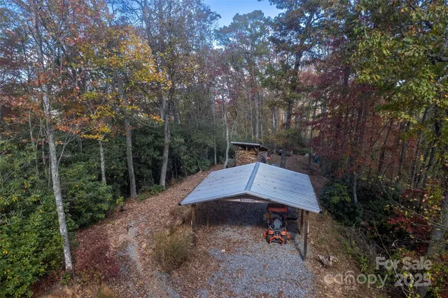 a view of backyard and house