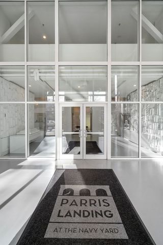 a car parked in a garage