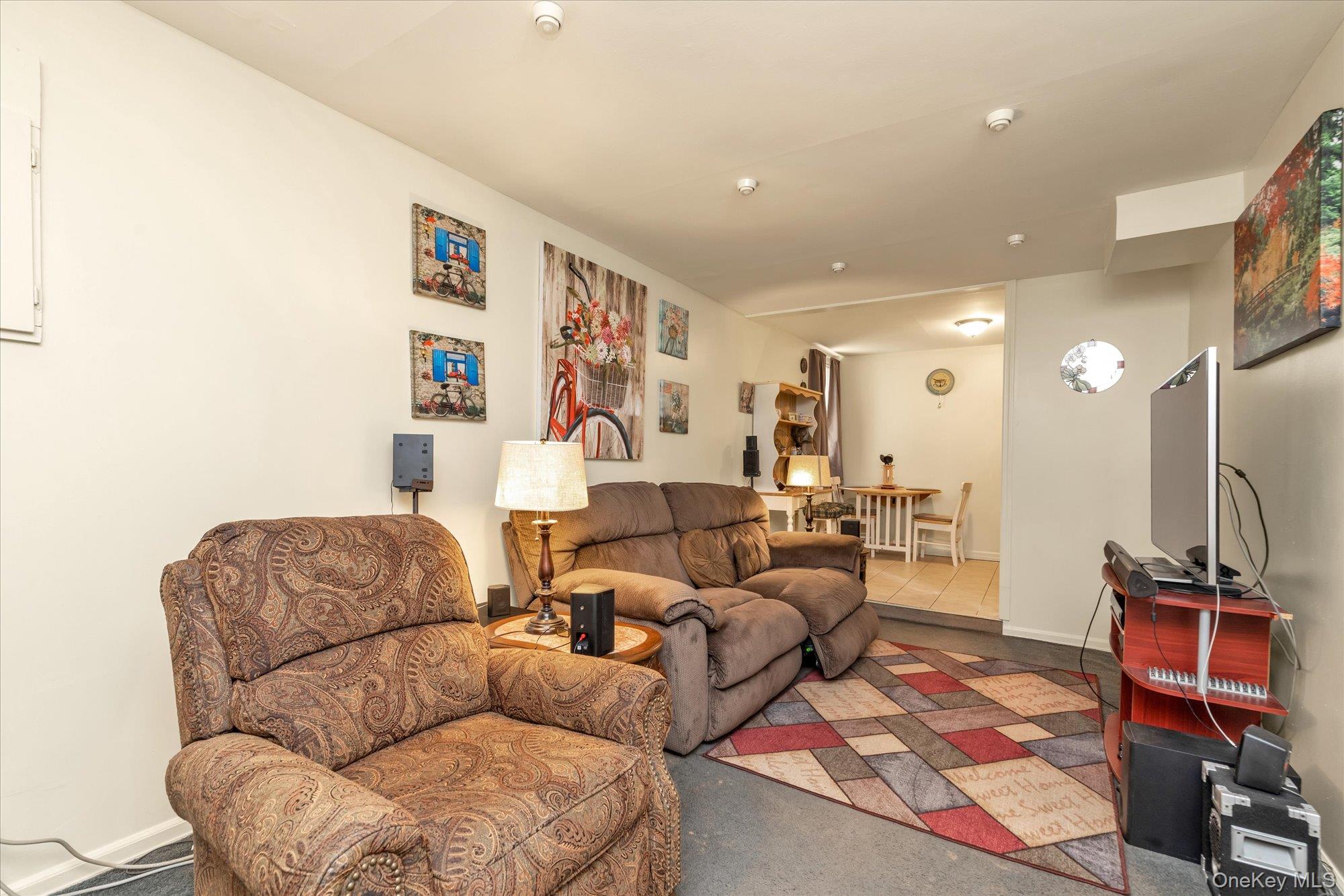 2301 Camp Road Queens, NY 11691 - Photo 15 of 23 a living room with furniture a rug and a flat screen tv