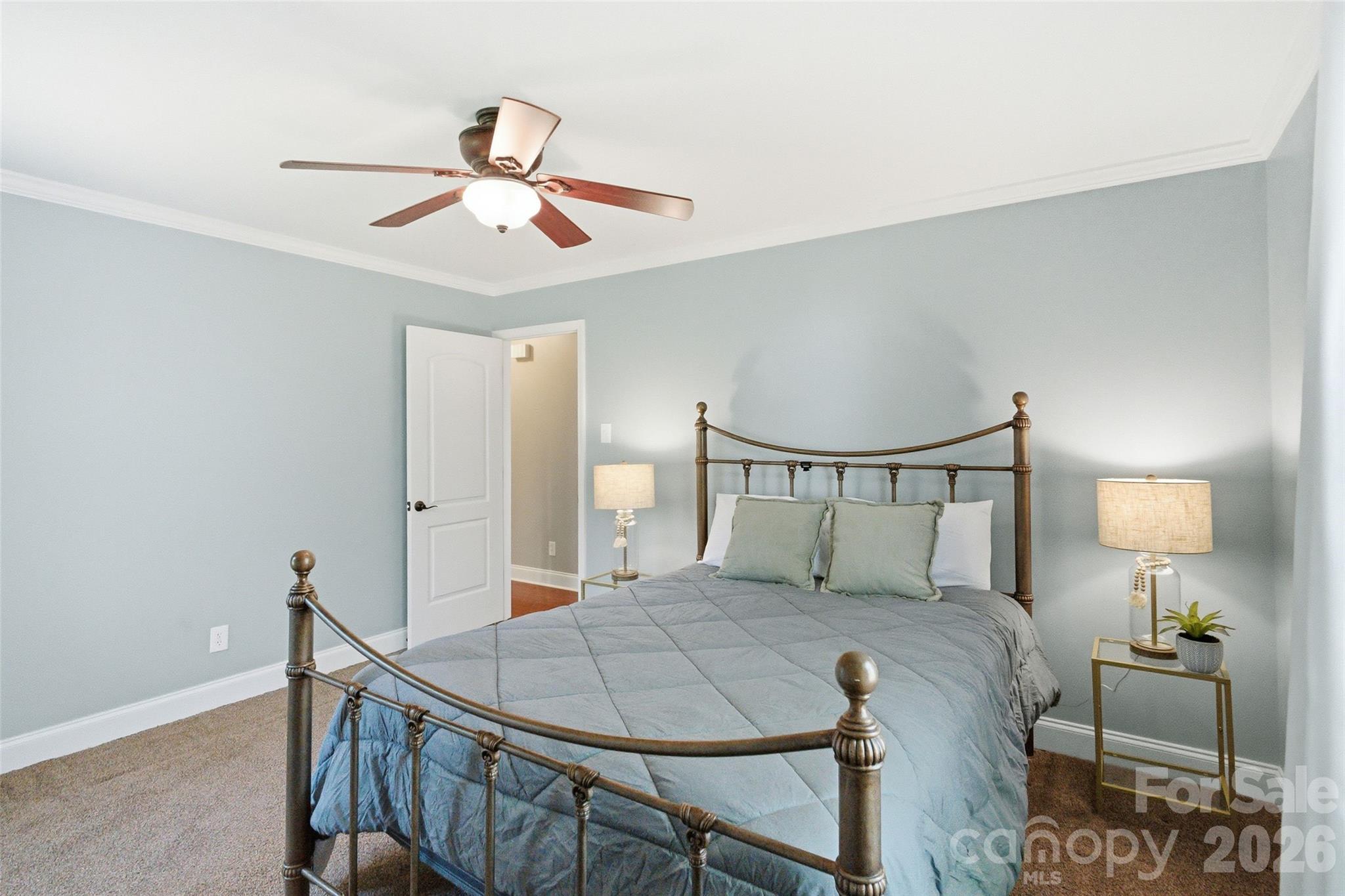 2291 Hicklin Bridge Road Edgemoor, SC 29712 - Photo 14 of 42 a bedroom with a bed and wooden floor
