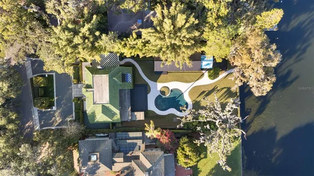 a backyard of a house with lots of green space