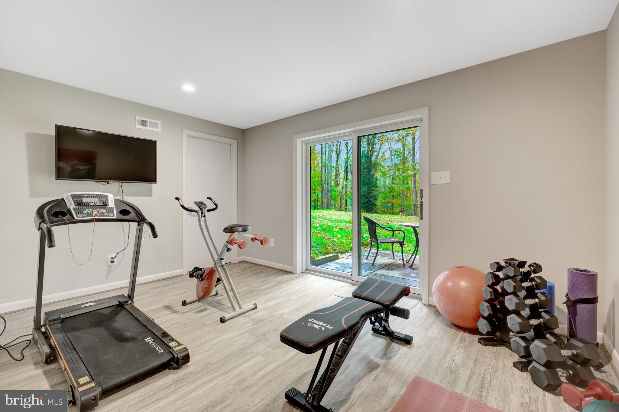526 Springvale Road Great Falls, VA 22066 - Photo 38 of 55 a room with gym equipment and a large window