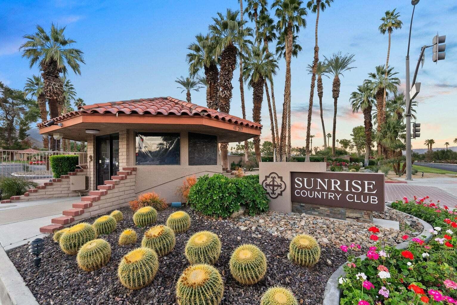 10 La Cerra Circle Rancho Mirage, CA 92270 - Photo 28 of 30 a front view of a building with an outdoor seating