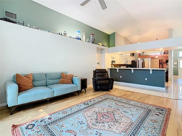 a bedroom with a bed and a view of bathroom