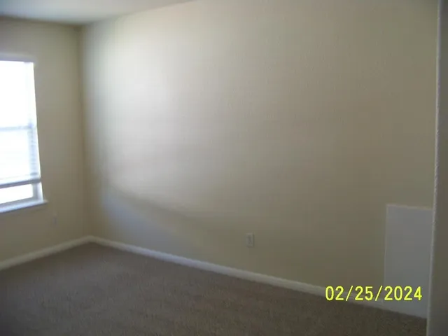 an empty room with a window