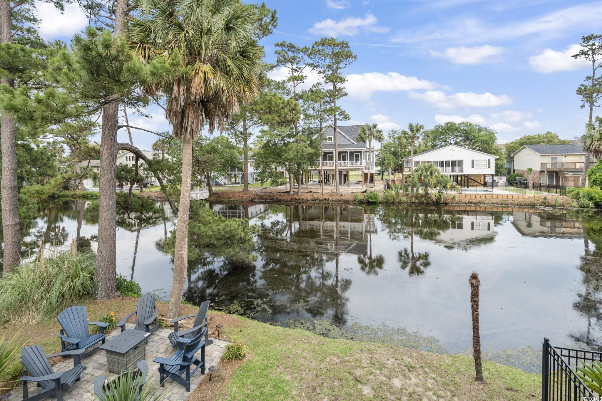 327 A Lakeside Drive Surfside Beach, SC 29575 - Photo 33 of 40 Water view featuring an outdoor fire pit