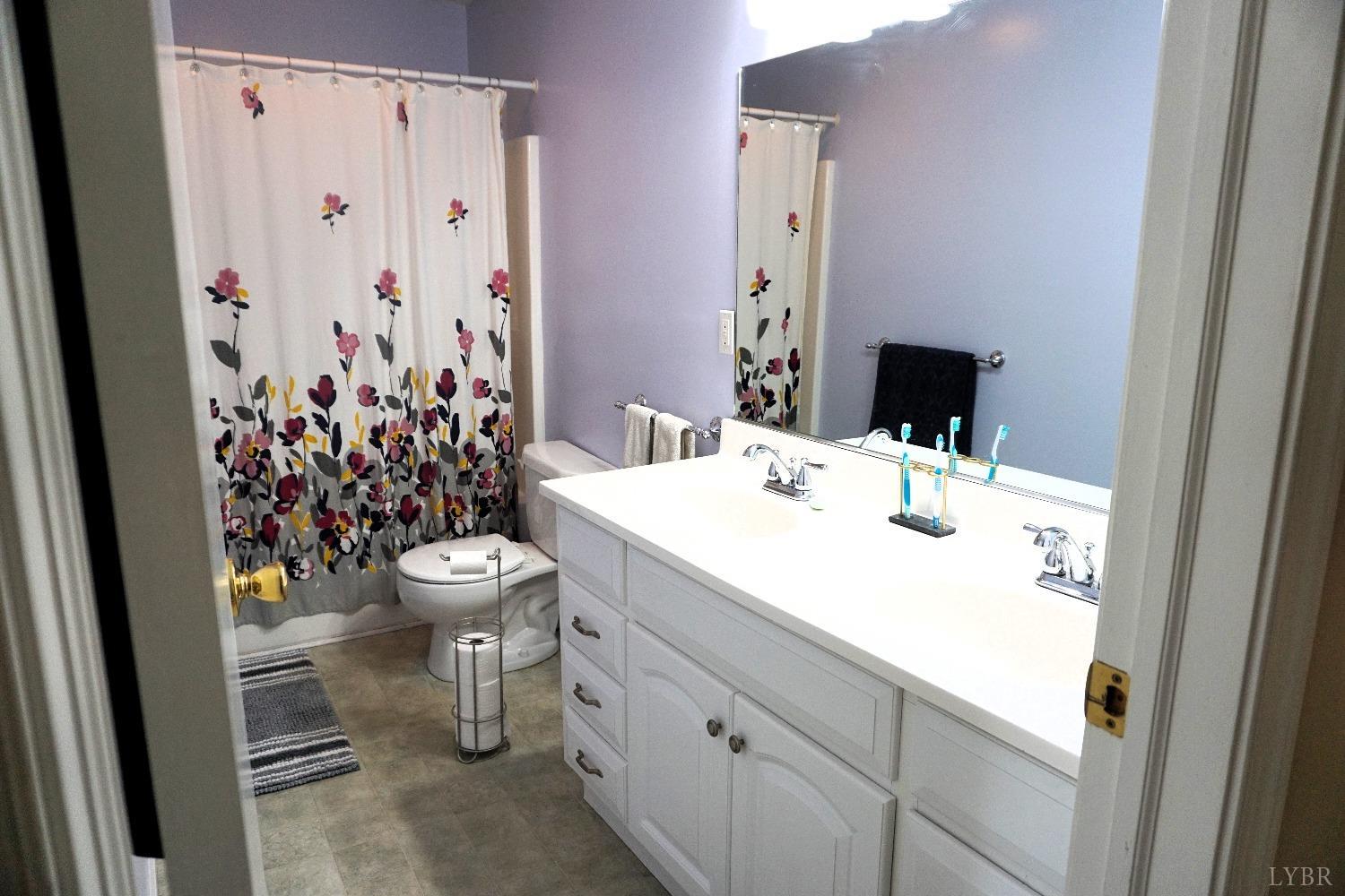 26 Pilot View Road Concord, VA 24538 - Photo 13 of 26 a bathroom with a sink a toilet and shower curtain