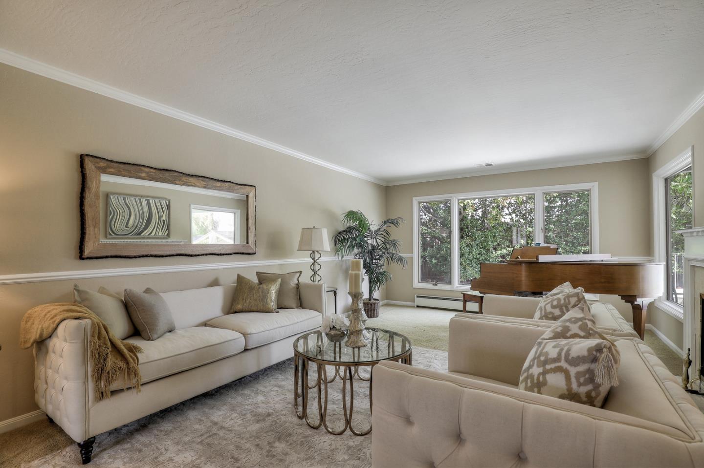 19923 Lanark Lane Saratoga, CA 95070 - Photo 8 of 34 a living room with furniture and a large window