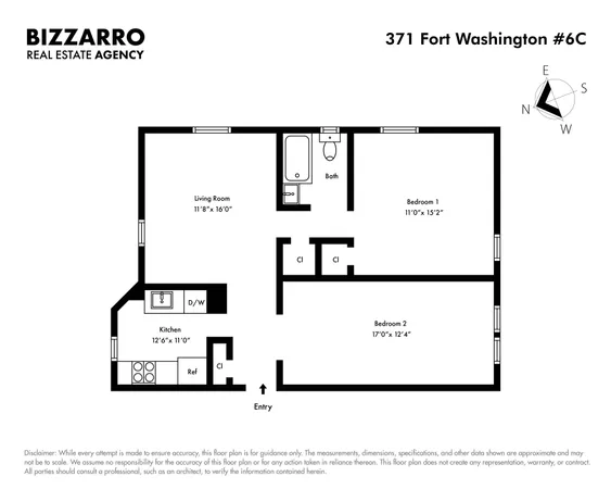 $625,000 | 371 Fort Washington Avenue, Unit 6C | Hudson Heights