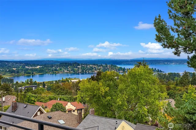 a view of a lake from a balcony