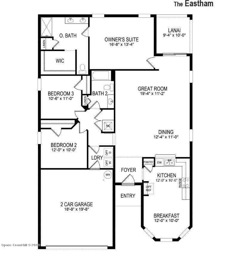 1732 Saxton Road Cocoa, FL 32926 - Photo 21 of 21 EASTHAM FLOORPLAN
