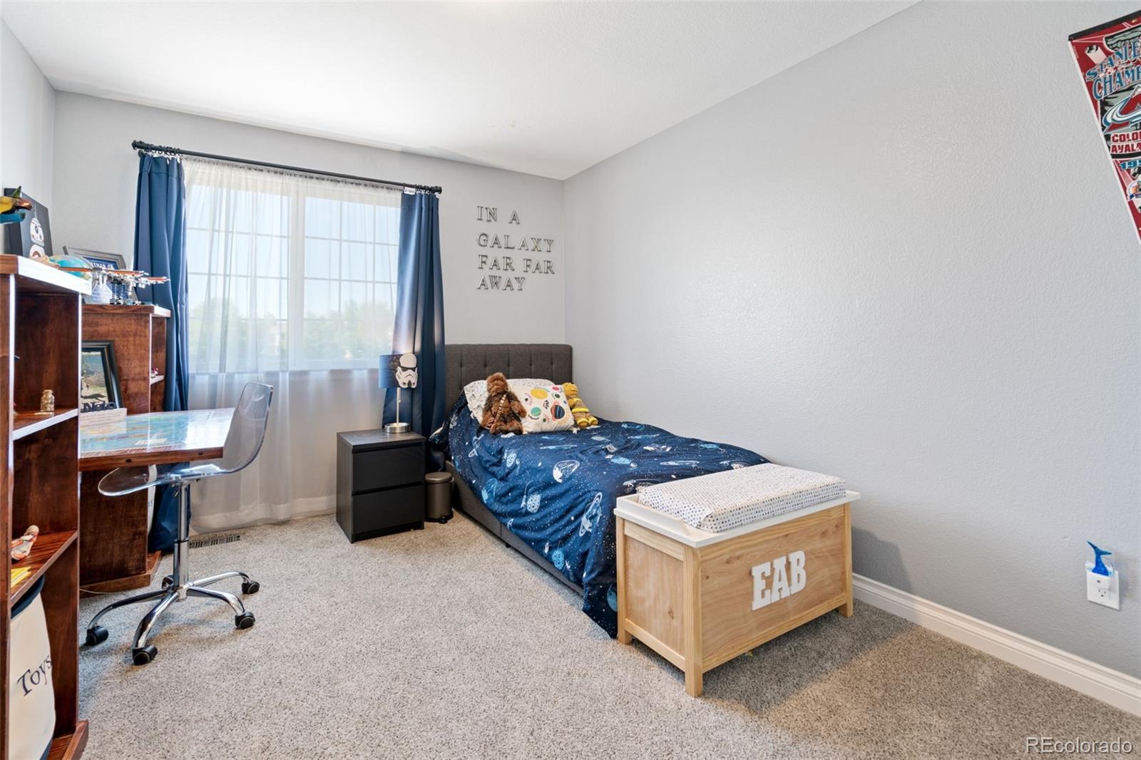 2667 West Bitterroot Place Highlands Ranch, CO 80129 - Photo 29 of 40 a bed room with a bed and a window