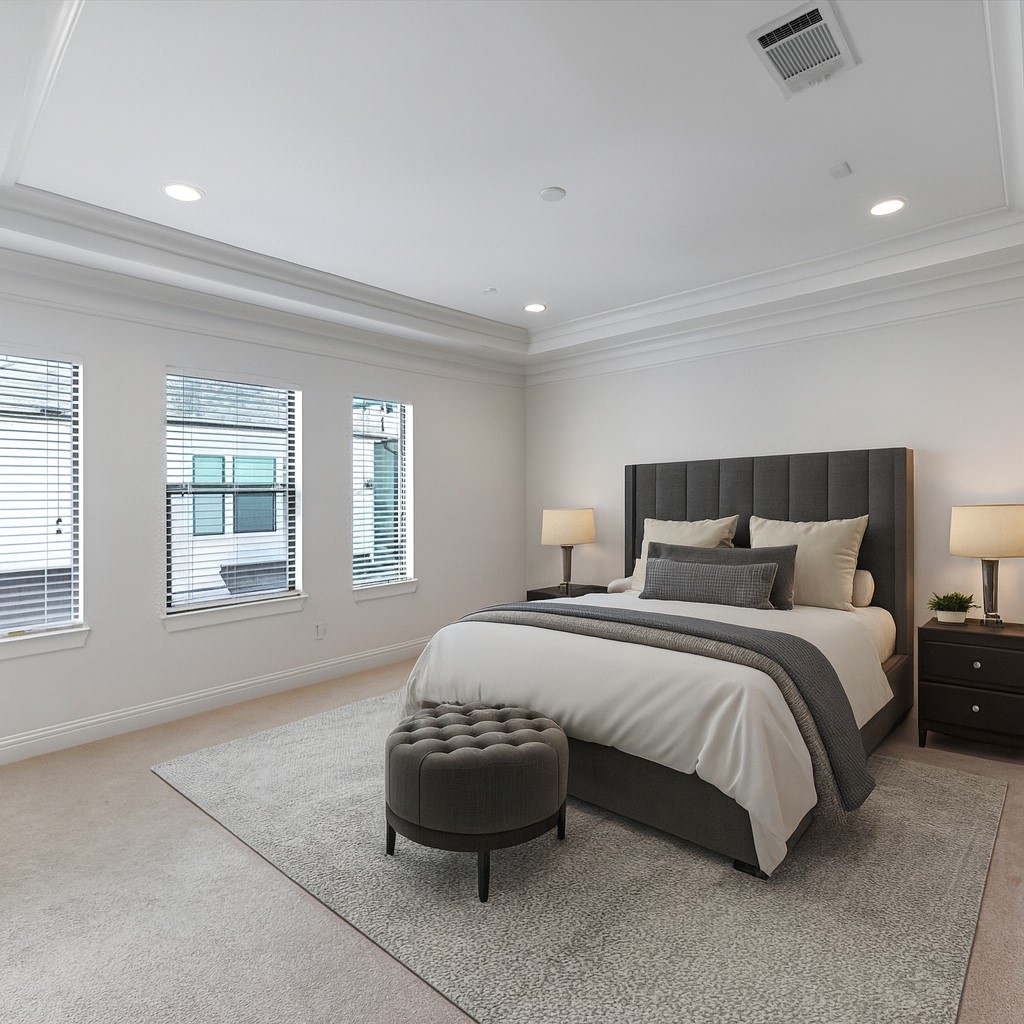 1525 Johnson Street Houston, TX 77007 - Photo 17 of 26 a bedroom with a bed and window