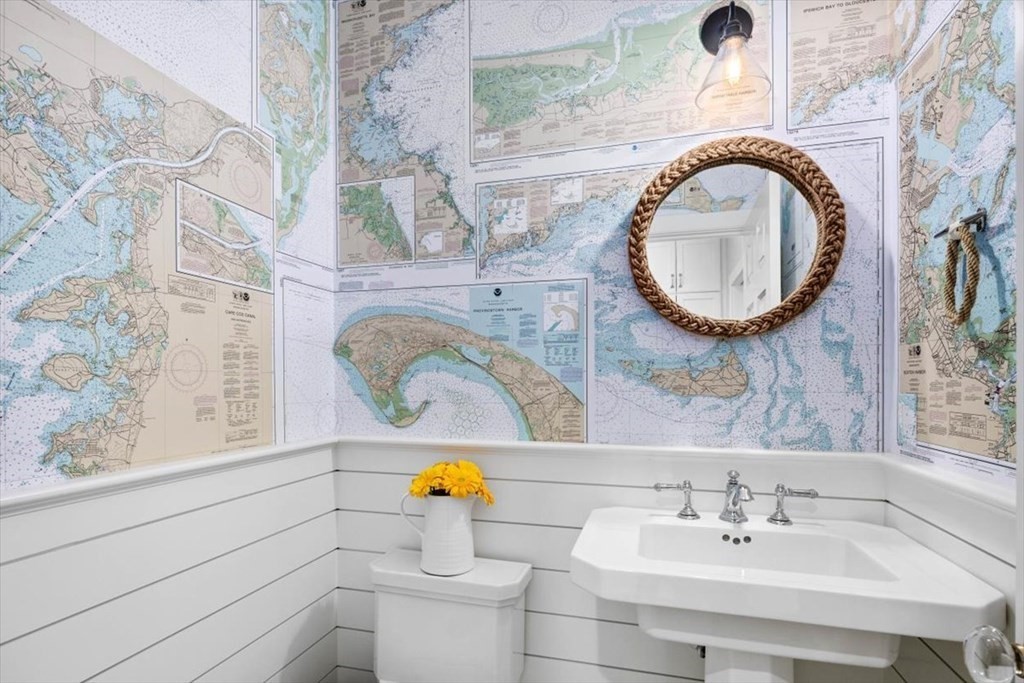 282 King Caesar Road Duxbury, MA 02332 - Photo 12 of 38 a bathroom with a sink a toilet and a mirror